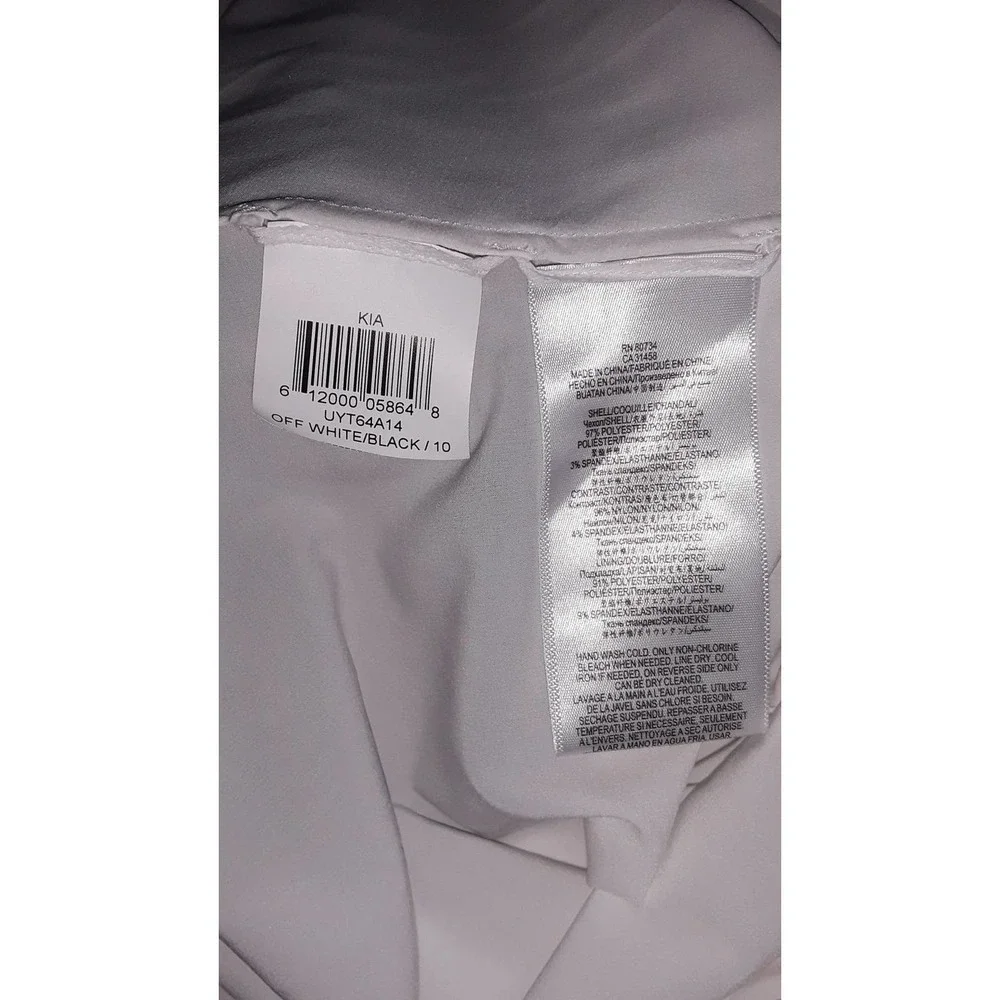 NWT BCBGMaxAzria Sz 10 KIA Black & White Maxi Dress - Picture 11 of 11